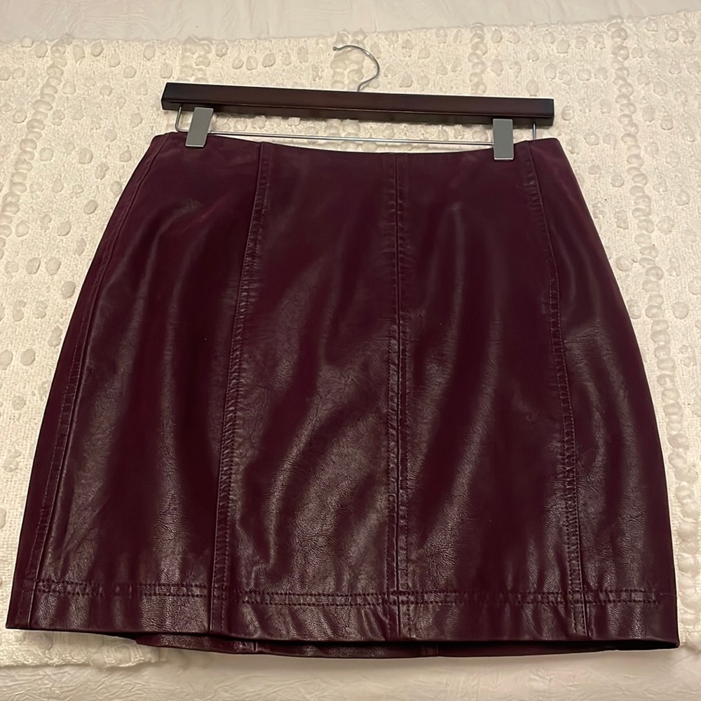 FREE PEOPLE SOFT LEATHER SKIRT